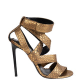 Tom Ford Gold Python Strappy Sandals