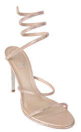 Rene Caovilla Cleo Nude 105 Crystal Sandals