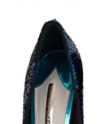 Sophia Webster  Blue Coco Sequined Heels
