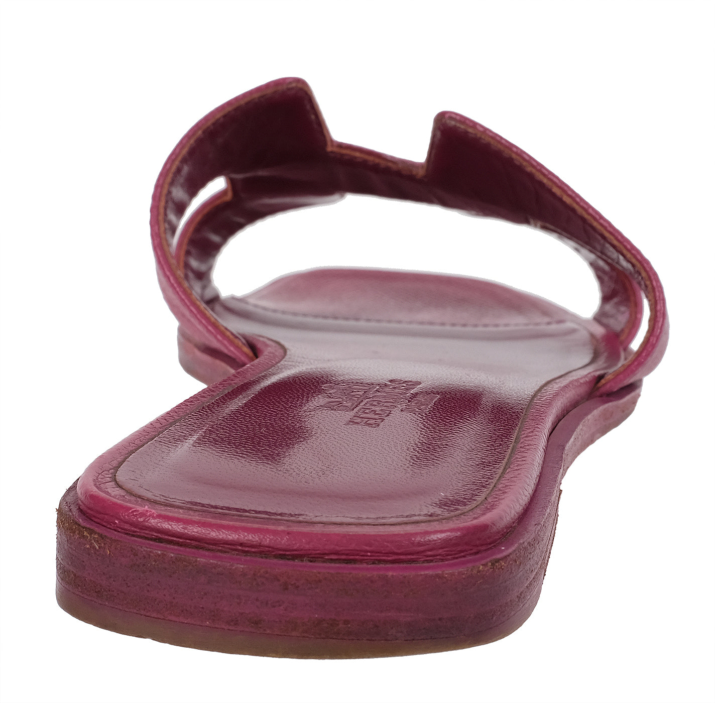 Hermes Rose Magenta  Epsom Oran Sandals 36