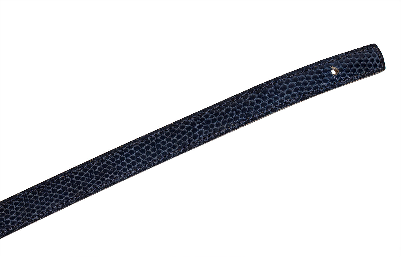 Hermes Vintage  Blue Lizard 16 mm Belt Strap