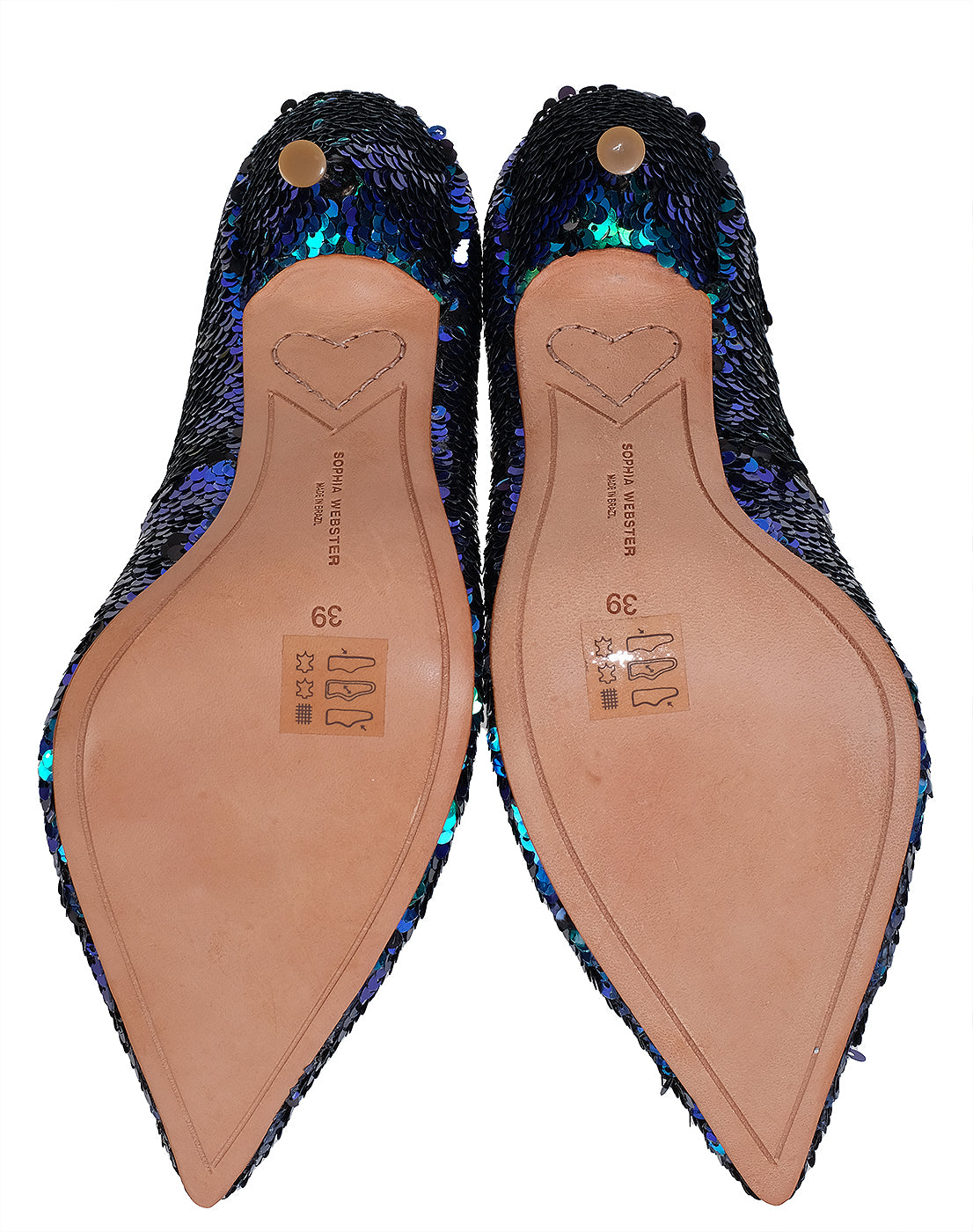 Sophia Webster  Blue Coco Sequined Heels