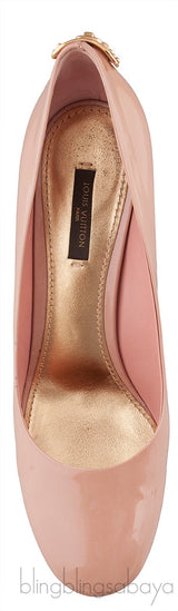 Beige Rose Round Toe Pumps