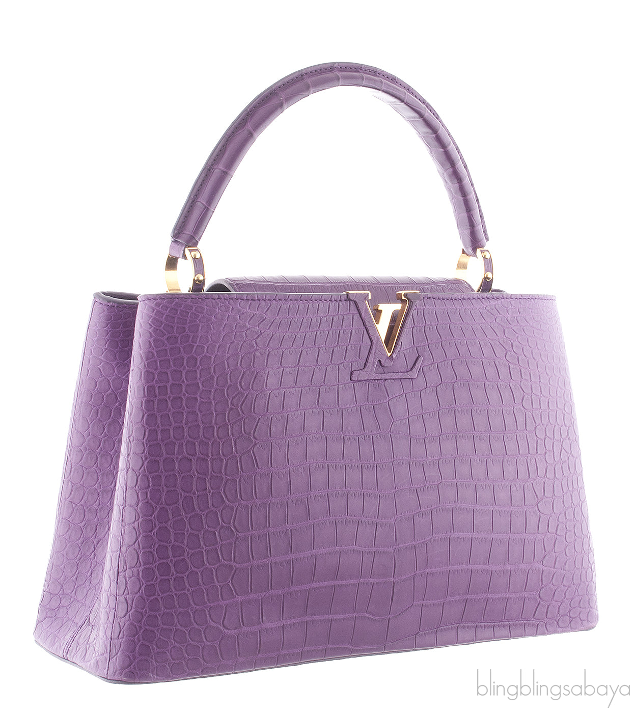 Purple Capucines Crocodile MM*