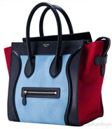 Tricolor Teal & Red Mini Luggage