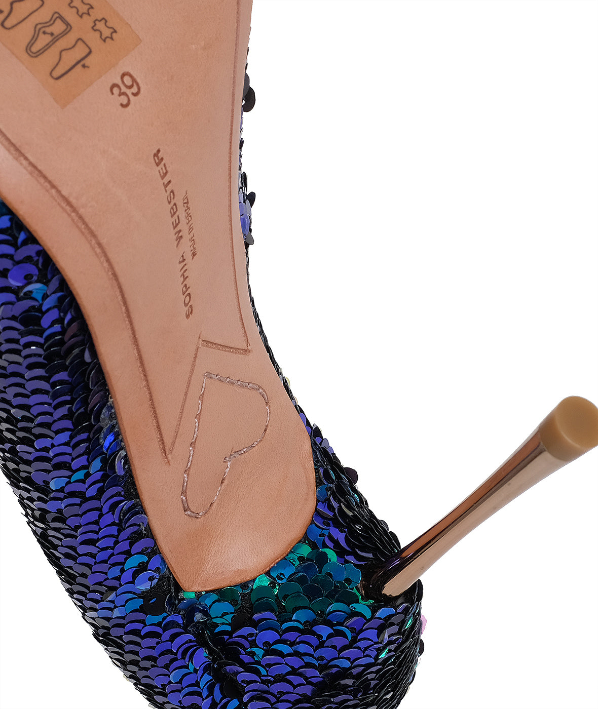 Sophia Webster  Blue Coco Sequined Heels
