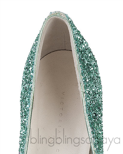 Green Dorothy Glitter Pumps