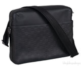 Black Infiniti Leather Calypso Messenger Bag MM