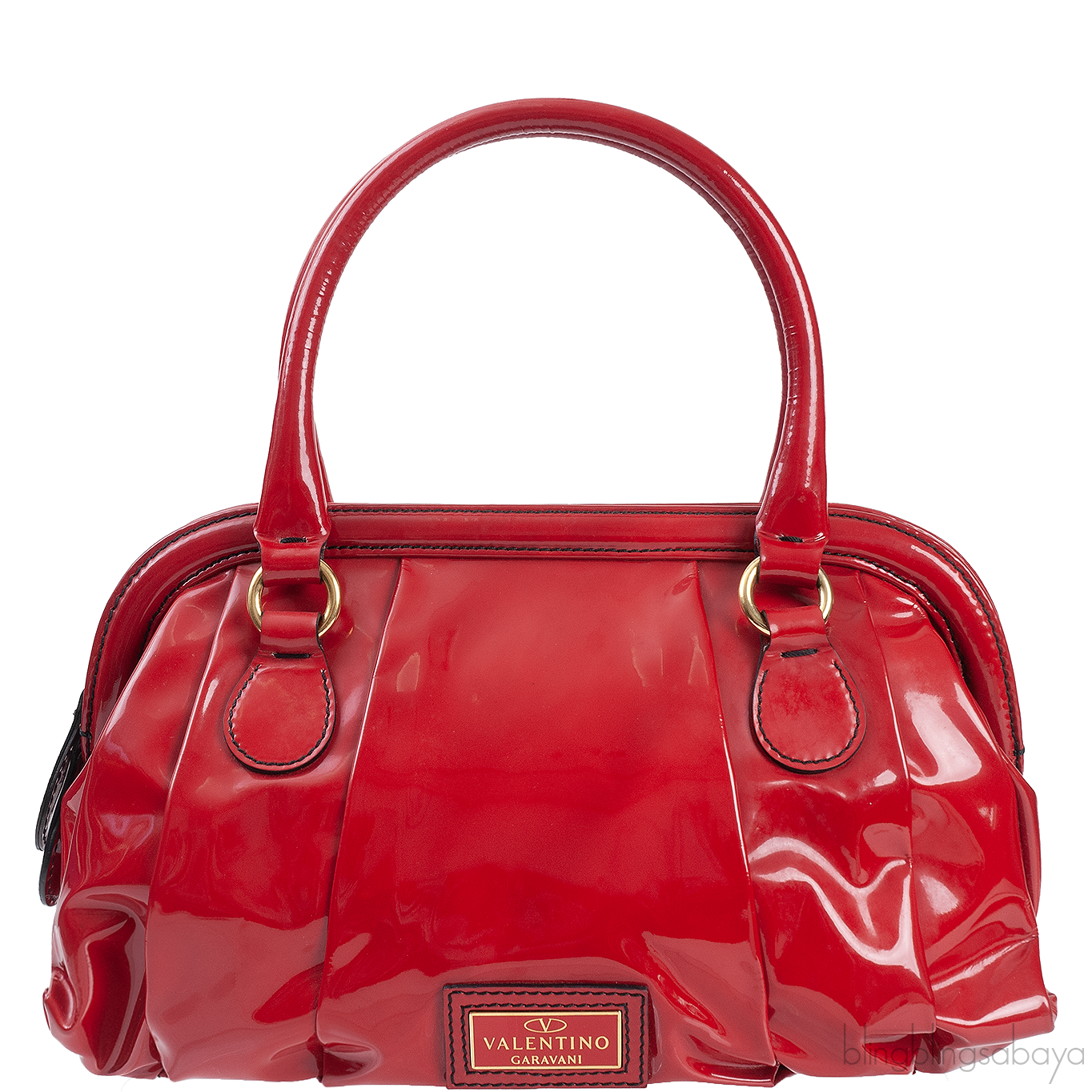 Valentino Garavani Red Patent Top Handle Bag