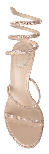 Rene Caovilla Cleo Nude 105 Crystal Sandals