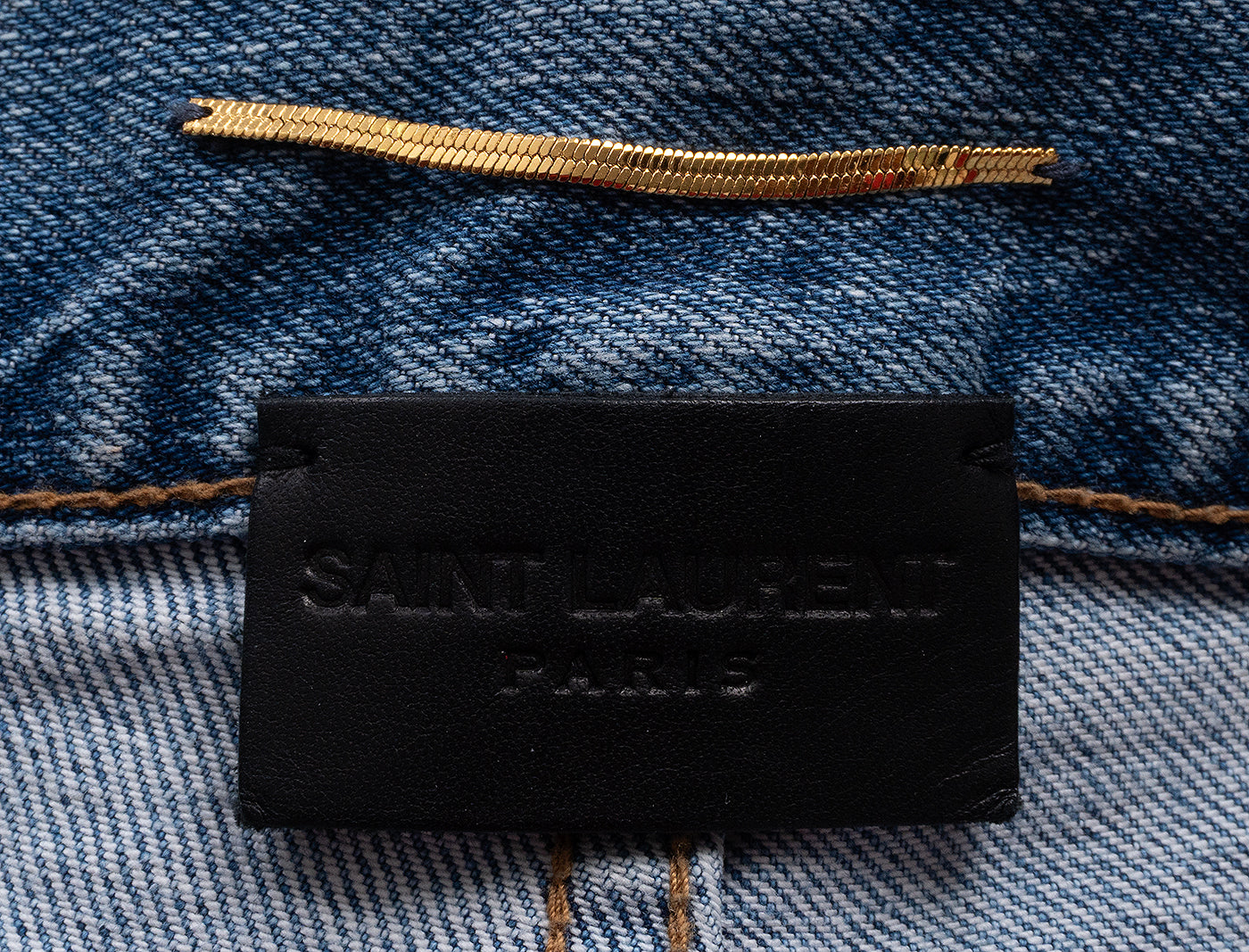 Saint Laurent Paris Blue Distressed Denim