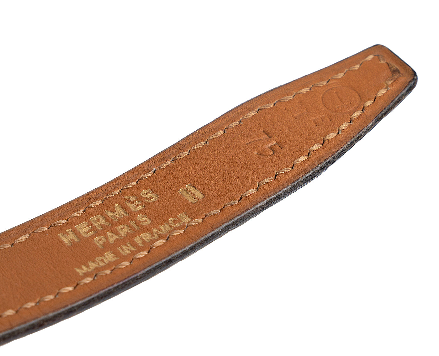 Hermes Vintage  Blue Lizard 16 mm Belt Strap