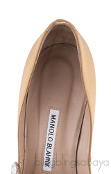 Nadira Gold Crystal Satin Pump