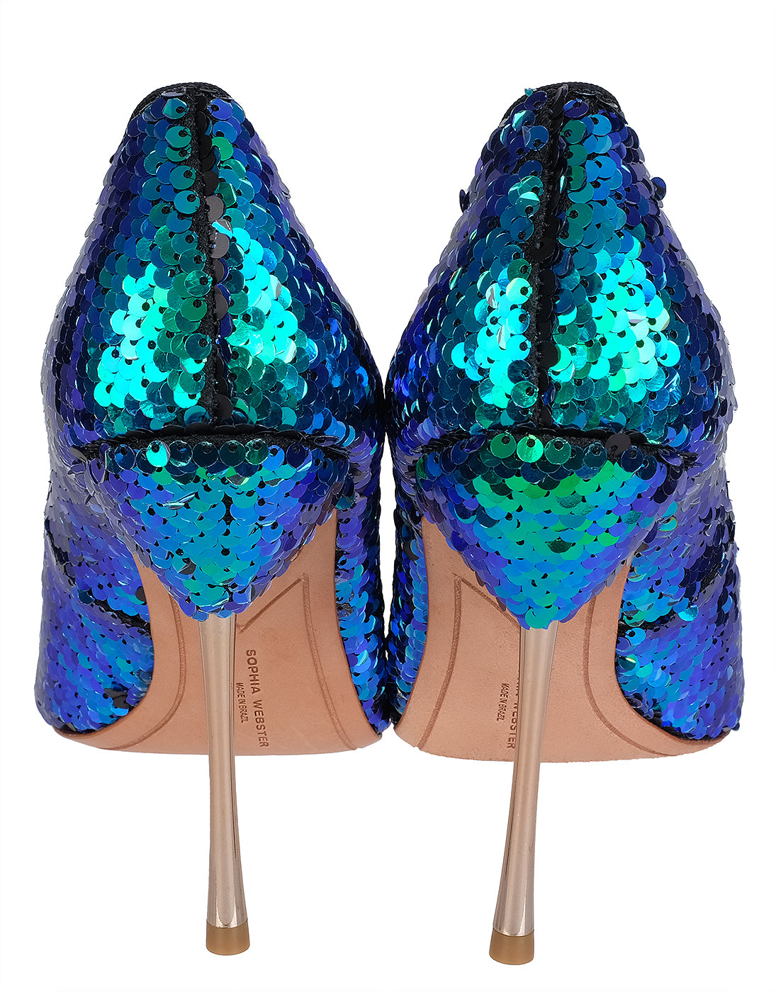 Sophia Webster  Blue Coco Sequined Heels