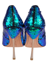 Sophia Webster  Blue Coco Sequined Heels