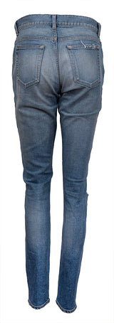 Saint Laurent Paris Blue Distressed Denim