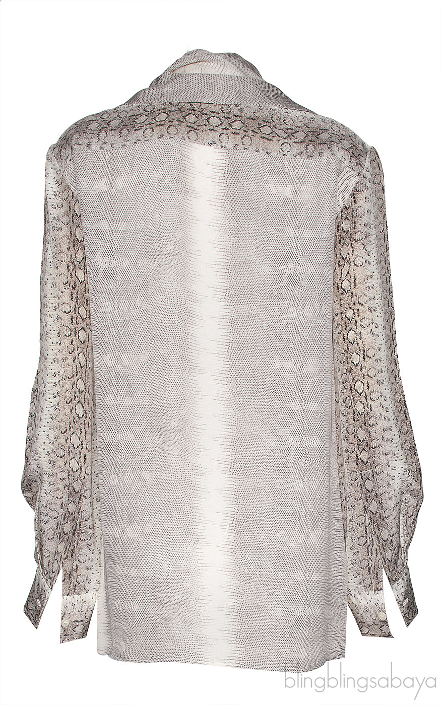 Animal Print Silk Shirt