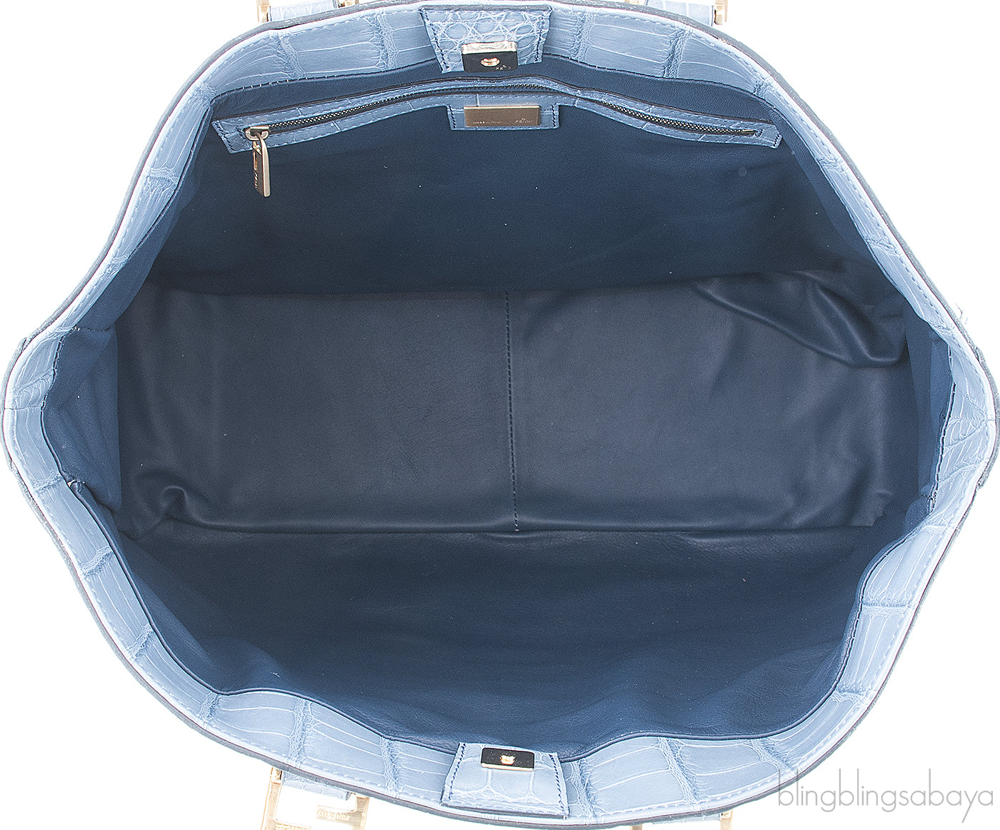 Twin Alligator Blue Jean Tote Bag