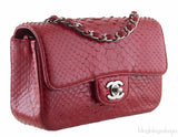 Red Python Mini Single Flap Bag