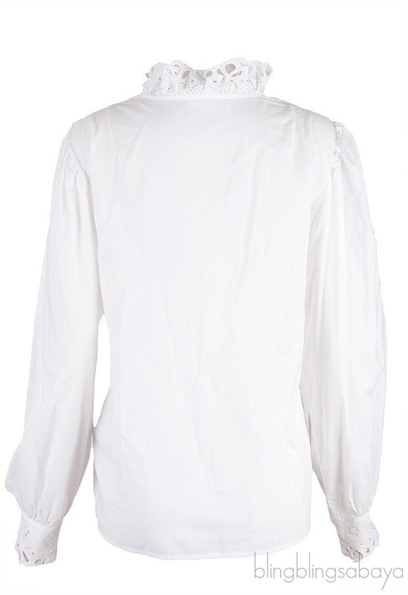 White Sandra Lace Blouse
