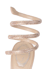 Rene Caovilla Cleo Nude 105 Crystal Sandals