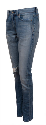 Saint Laurent Paris Blue Distressed Denim