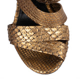 Tom Ford Gold Python Strappy Sandals