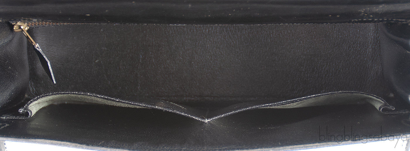 Vintage Kelly 32 Black Box Sellier GHW