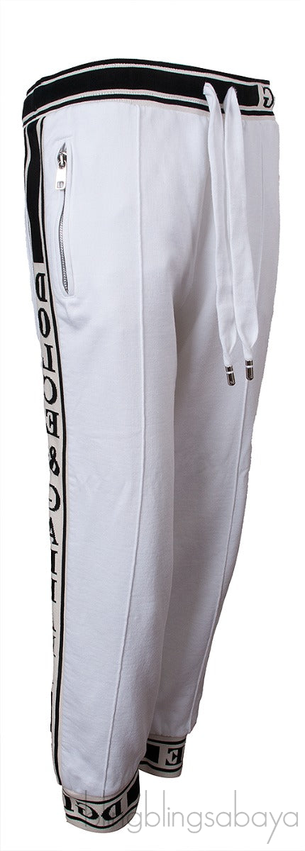 White Logo Jogger