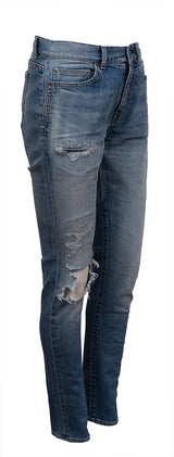 Saint Laurent Paris Blue Distressed Denim