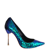 Sophia Webster  Blue Coco Sequined Heels