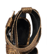 Tom Ford Gold Python Strappy Sandals