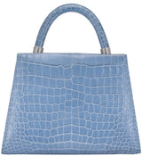 Cesare Furs Blue Gray Crocodile Handbag
