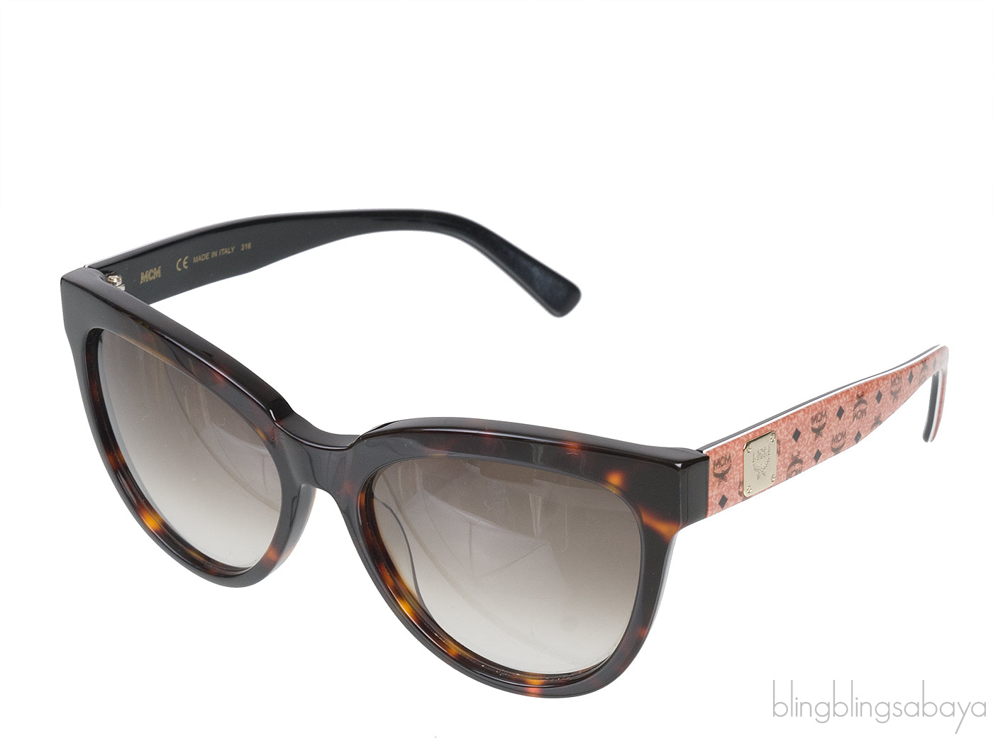 MCM639S Tortoise Cognac Visetos Sunglasses