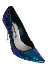 Sophia Webster  Blue Coco Sequined Heels