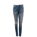 Saint Laurent Paris Blue Distressed Denim