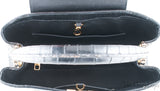 Black Capucines Crocodile MM
