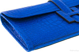 Jige Elan Blue Electric Crocodile Clutch
