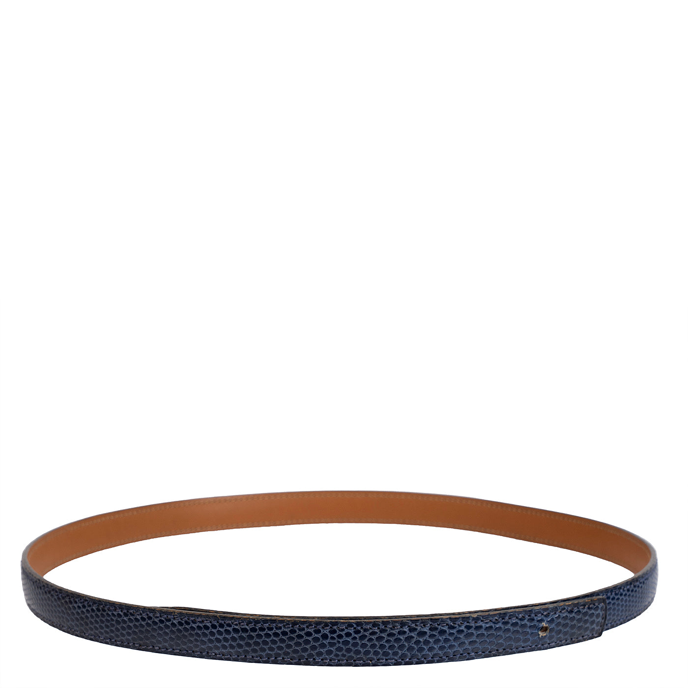 Hermes Vintage  Blue Lizard 16 mm Belt Strap