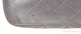 Chanel Silver Quilted Classic Jumbo Flap Bag PHW