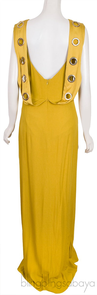 Mustard Sleeveless Maxi Dress