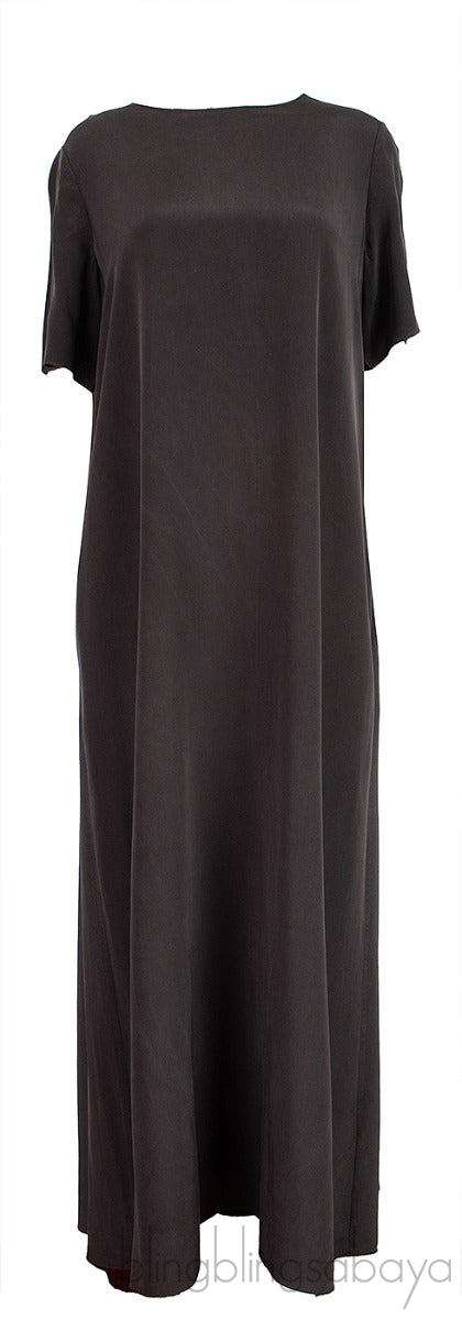 Dark Grey Plain Maxi Dress
