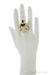Yellow Gold Panthere Head Ring