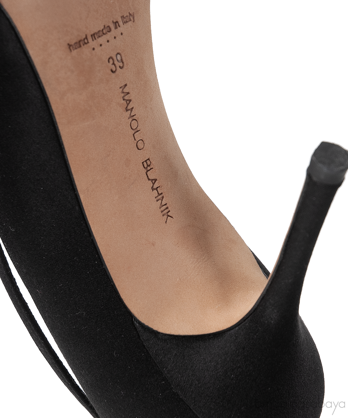 Black Satin Pointed Toe Heels