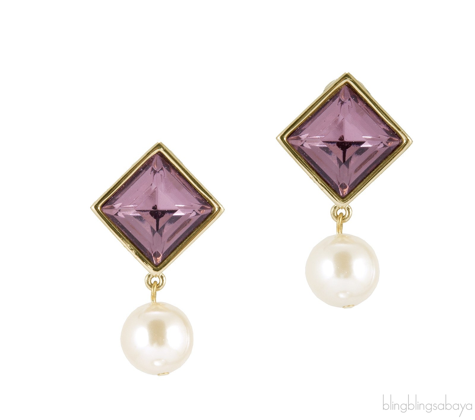 Crystal Pearl Drop Earrings