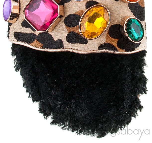 Lyla Gem Leopard Slide