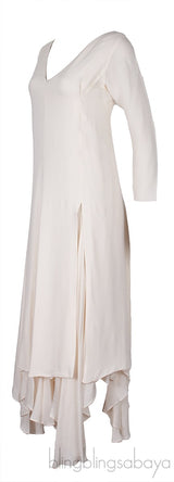 Off-White Asymmetric Hem Dress