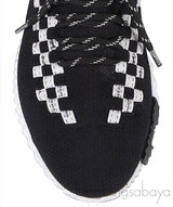 Black with Orange Flex Sneakers