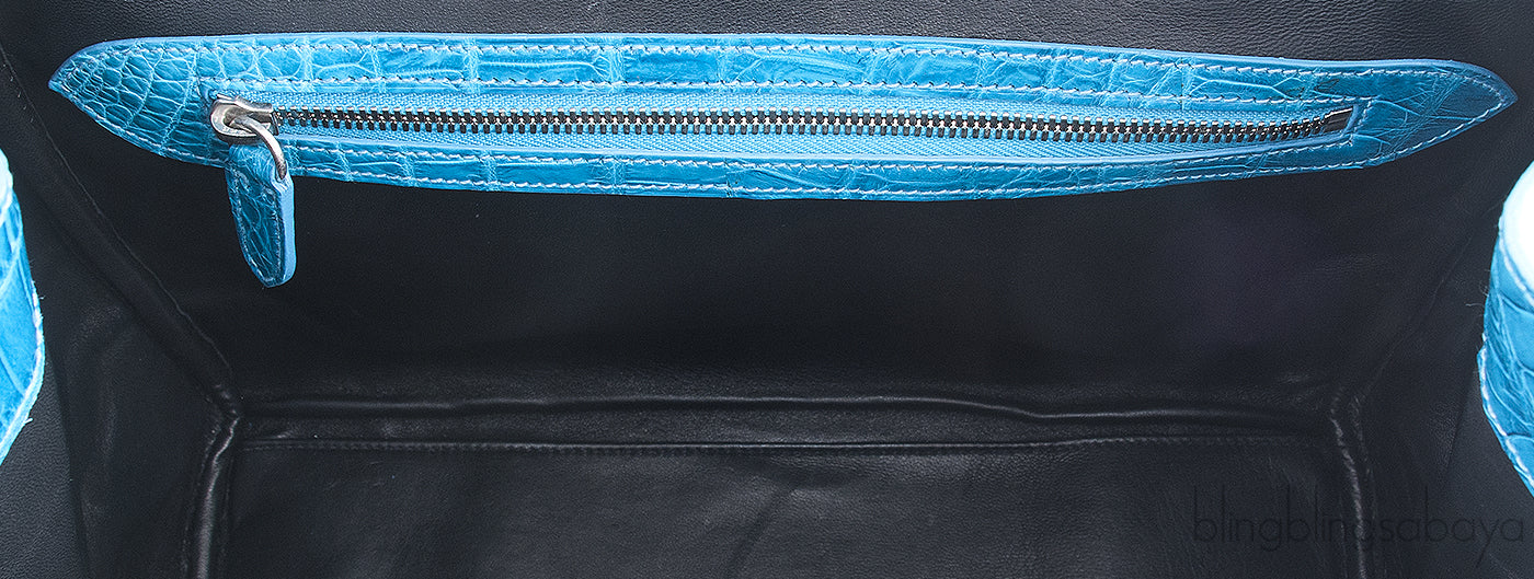 Ricky Blue Green Alligator Bag