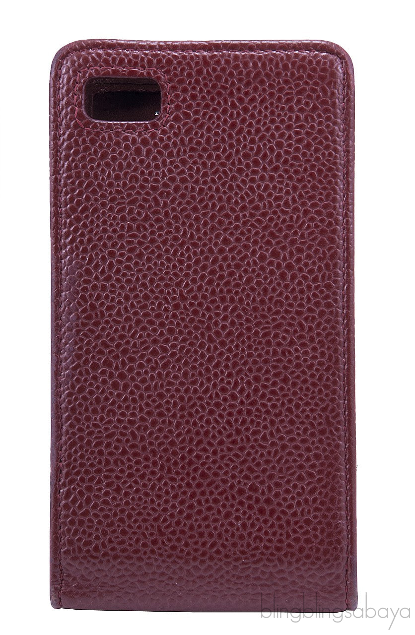 CC Caviar Maroon iPhone Case
